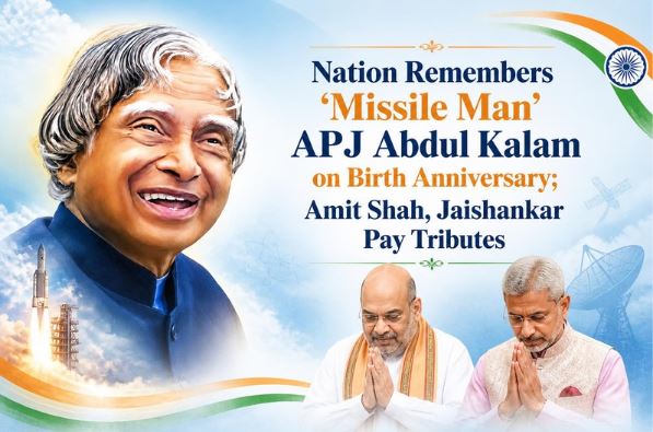 Nation Remembers &lsquo;Missile Man&rsquo; APJ Abdul Kalam on Birth Anniversary; Amit Shah, Jaishankar Pay Tributes